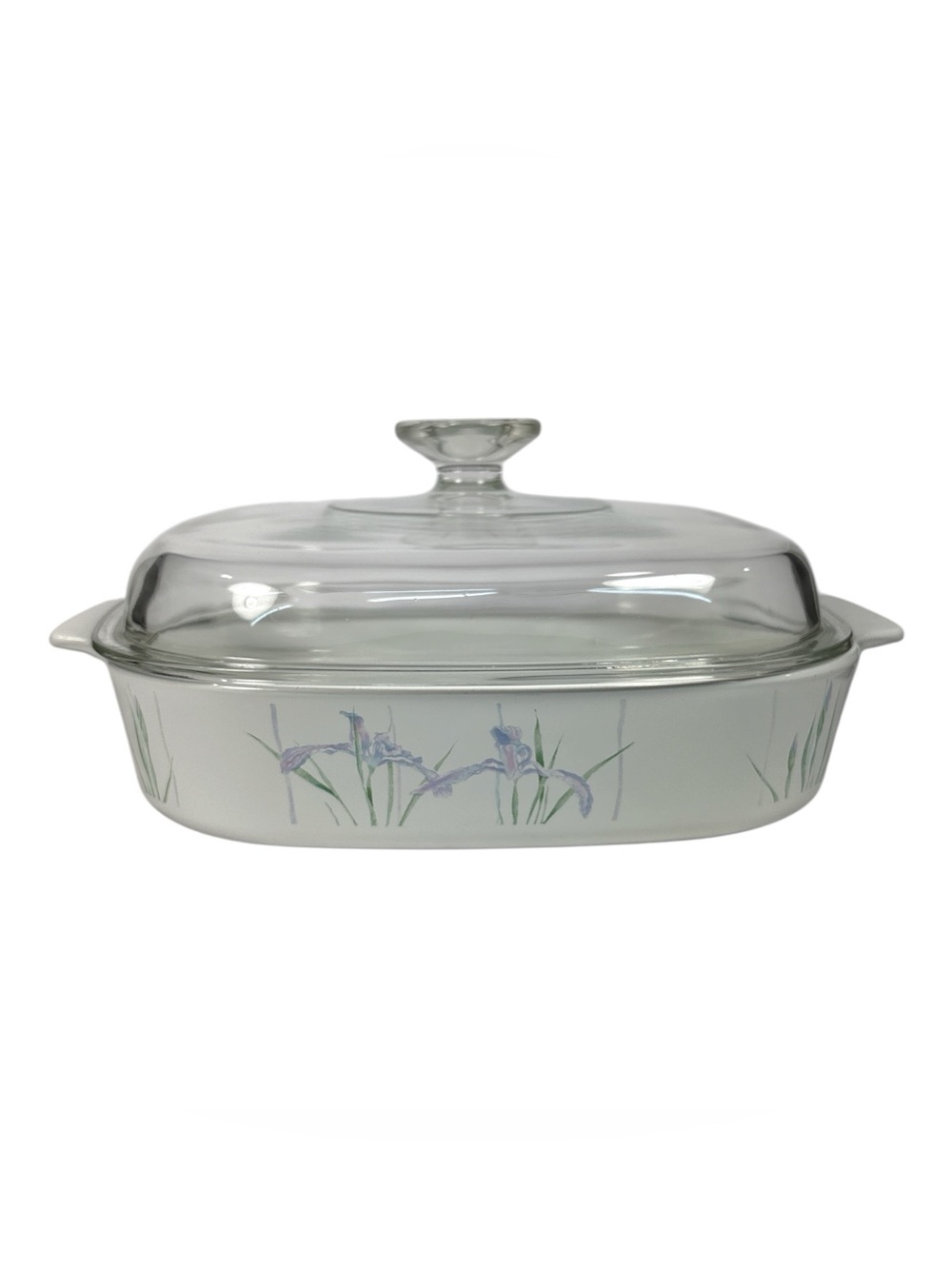 Corning Ware Shadow Iris Square Casserole 2.5 Liter A-10-B w/ Pyrex A-12-C Lid